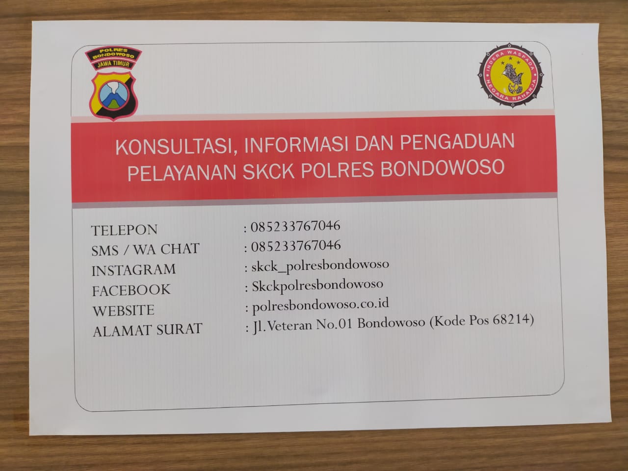 PENGADUAN DAN INFORMASI PELAYANAN SKCK