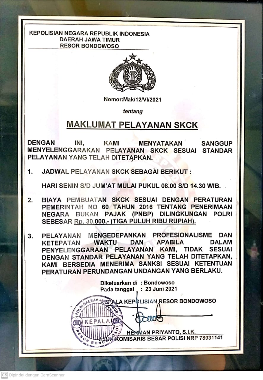 MAKLUMAT PELAYANAN SKCK