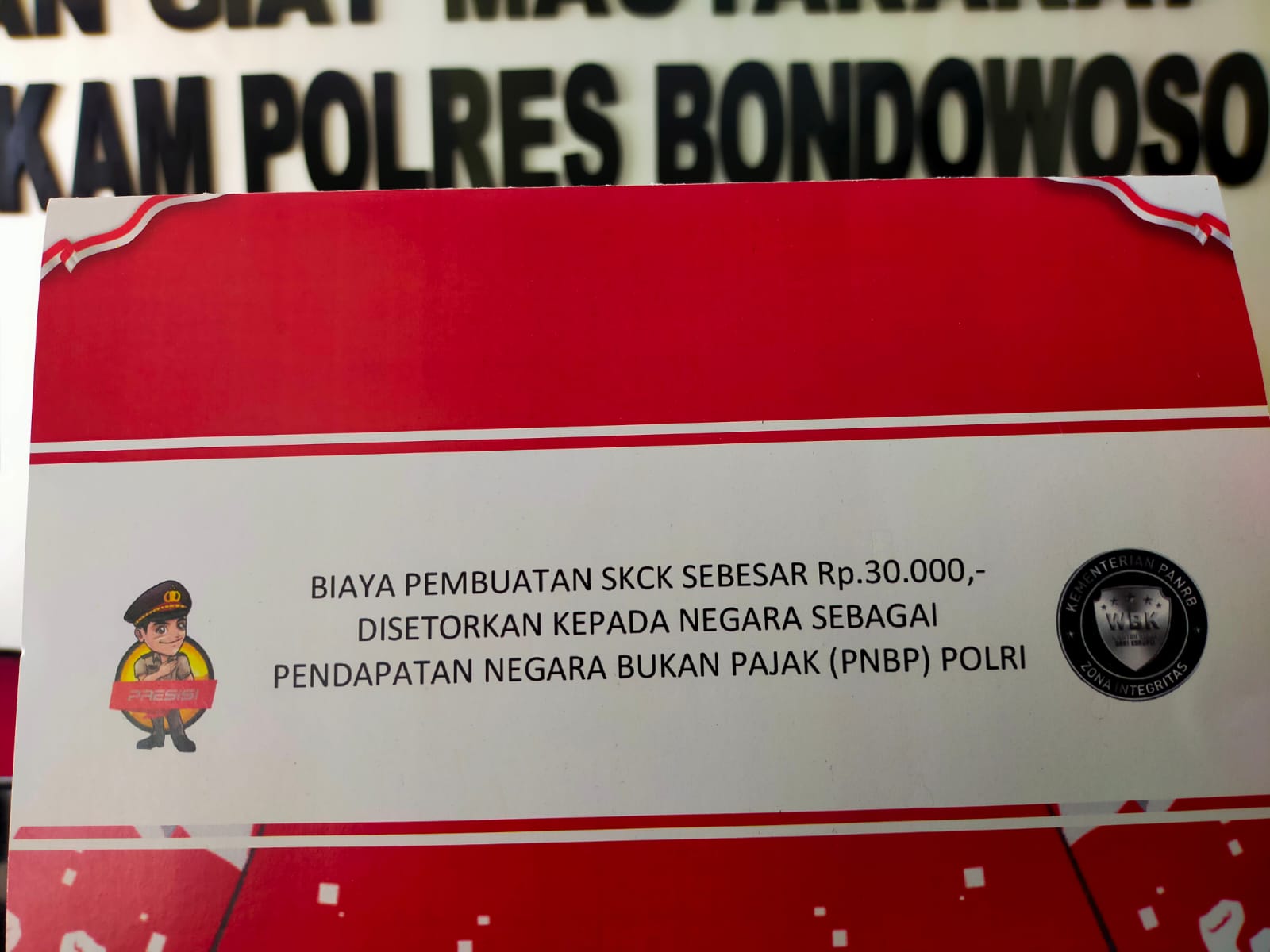 BIAYA PEMBUATAN SKCK SESUAI DENGAN PNBP POLRI