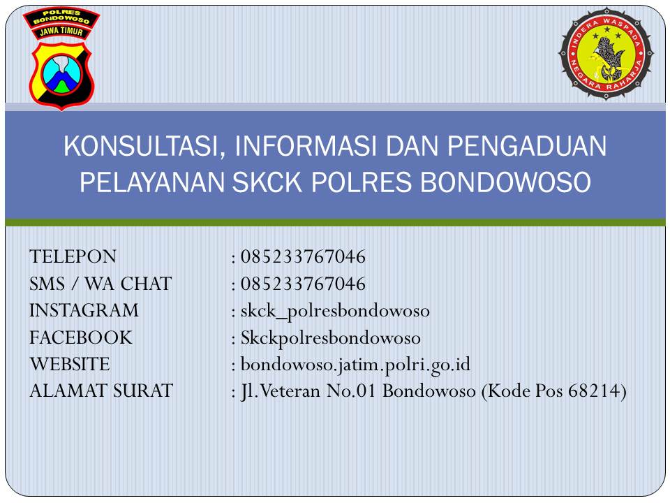 KONSULTASI, INFORMASI DAN PENGADUAN SKCK