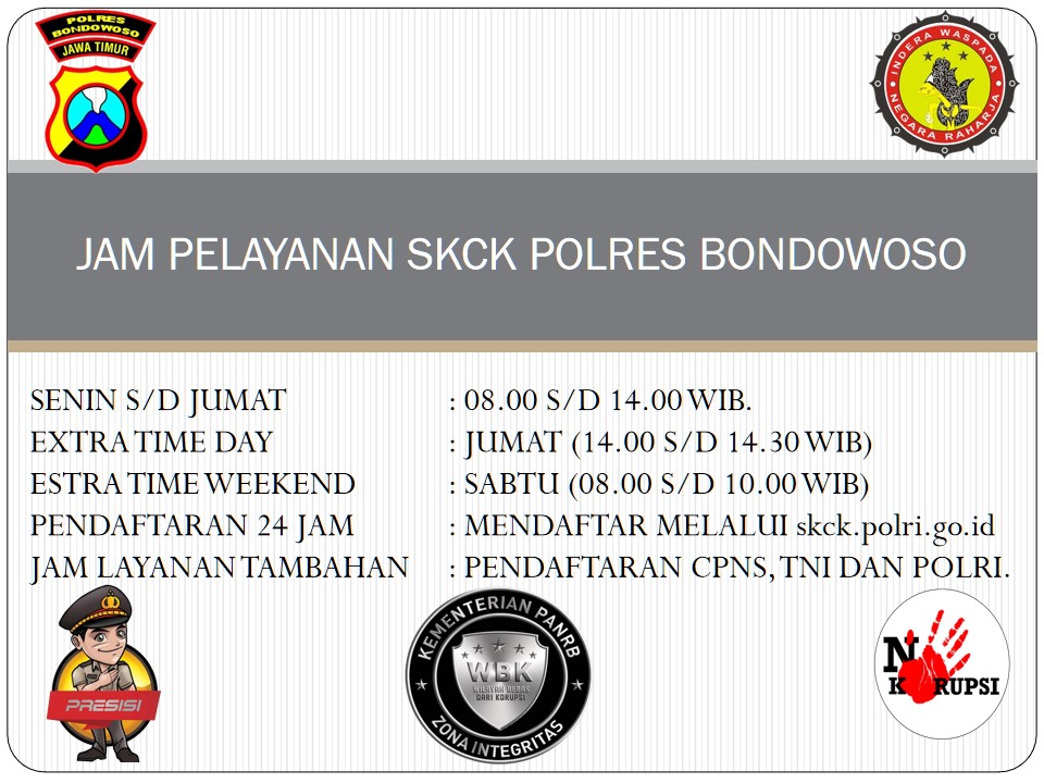 JAM PELAYANAN SKCK