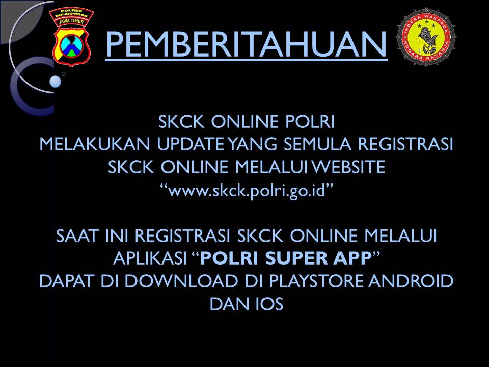 PENGUMUMAN PERUBAHAN ALAMAT WEBSITE SKCK